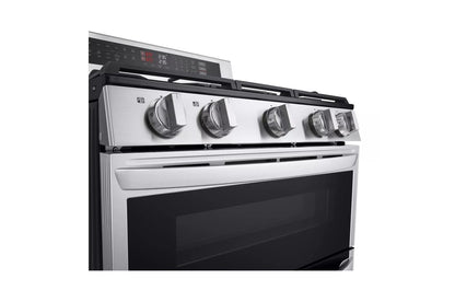 LG LDGL6924S 6.9 Cu. Ft. Smart Gas Double Oven Freestanding Range With Probake C...